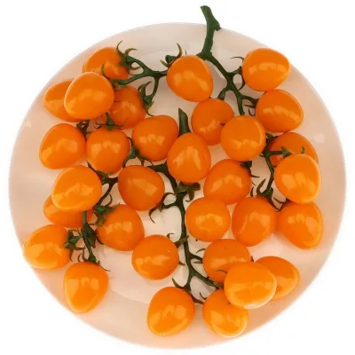 Gresorth Hot Popular Artificial Yellow Cherry Tomatoes Decoration Fake Tomato Home Kitchen Party Christmas Display