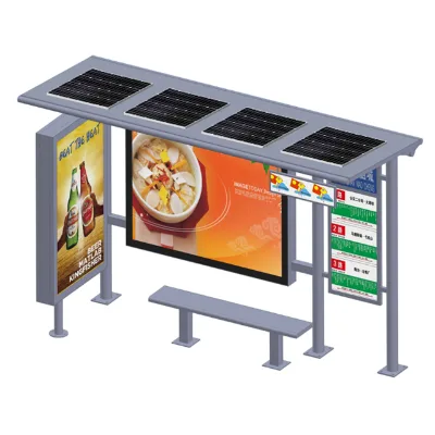 2023 Modern Bus Station Shelter Design Solar Bus Stop
