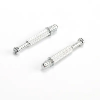 Iron Furniture Side Knock Down 3 in 1 Cam Connector Screw with Cam Lock and Pre-Inserted Nut Dowels for Cabinet Use