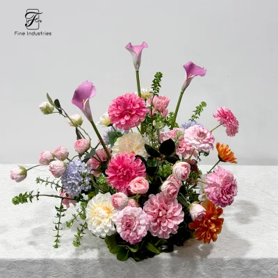 Calla Lily Mixed Flower Arrangement Hotel Banquet Wedding Table Decor