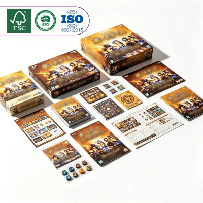 Custom Large Outdoor Strategic Decision-making Card Board Game with Accessories and Packaging Box for Family and Friends