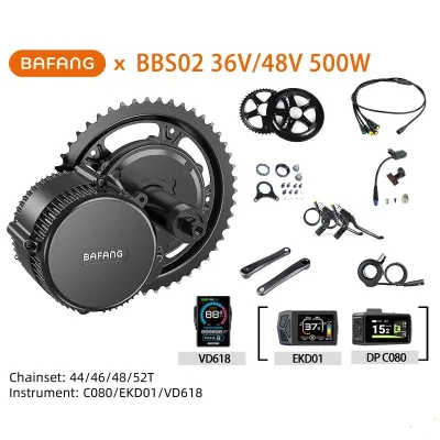 BAFANG 36V/48V 500W Mid-Drive Motor Conversion Kit E-Bike Upgrade Set Electric Bike Conversion Set