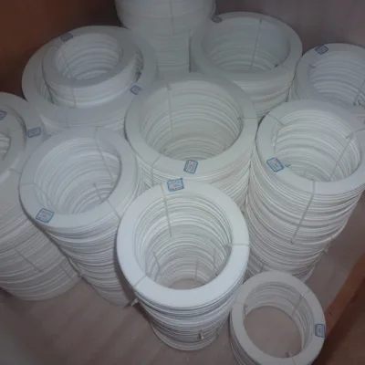 WHITE BLUE COLOR VIRGIN PTFE RING PTFE GASKET