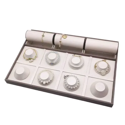 Customize Design Jewelry Display Tray Showcase Jewelry Counter  Bangle Necklace Jewelry Tray for Table