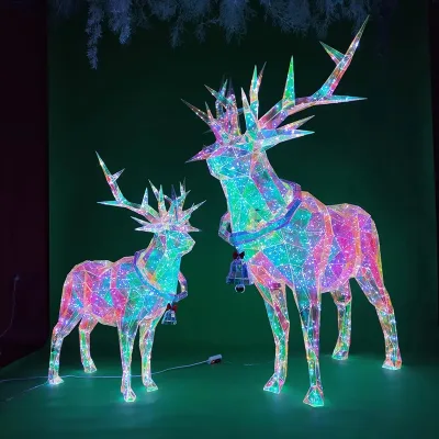 Christmas Jingle Bell Deer LED Lights IP44 Indoor/Outdoor Rechargeable Dimmable Warm White High CRI 60 PET Decorative Lighting