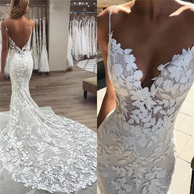 S01515L 2026 French Tube Top Retro Forest Lace Fishtail Lawn Wedding Out of the Veil Bride Wedding Light Wedding Dress