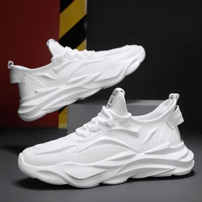 Anti-Odor Cushioned Running Shoes: Lightweight Athletic Sneakers for Men's Jogging, Walking, Gym Training