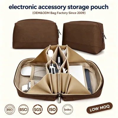 Wholesale Electronic Storage Pouch Portable Digital Gadget Carry Bag Custom Travel Tech Gear Organizer for Cable Mouse Power