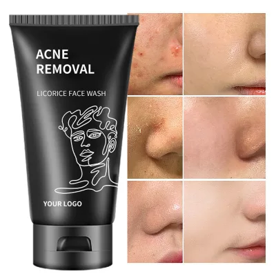 Men's Facial Cleanser Private Label Deep Cleansing Blackhead Remover Oil Control Face Wash Cream All Skin Types