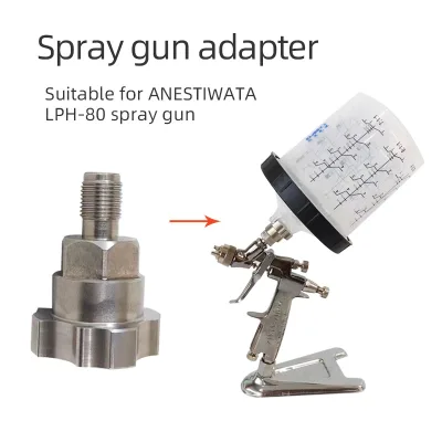 High-Pressure Feed Type Adapter for ANEST IWATAT LPH 80 Spray Gun Disposable Measuring Cup Pot Joints Compatible with Japan