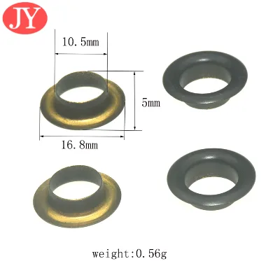Painting Color10mm Eyelets Black Round Copper Metal Eyelet Grommet for Canvas Shoes