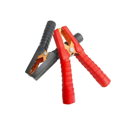 Custom Black Red 300A Tin Plated Crimping Spring Loaded Car Auto Battery Cable PVC Insulated Crocodile Clip for Boat Automotive