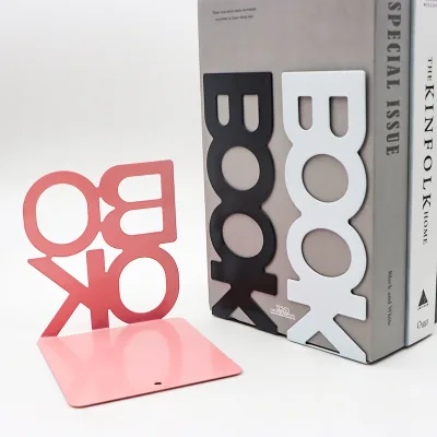 Ready to Ship Home Deco Bookends Book Shape Premium Book Shelf Holder Metal Book Ends