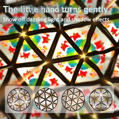 DIY Science Craft Rotating Kaleidoscope Kids' Science Experiment Toy Kit Preschool Creative Handicraft