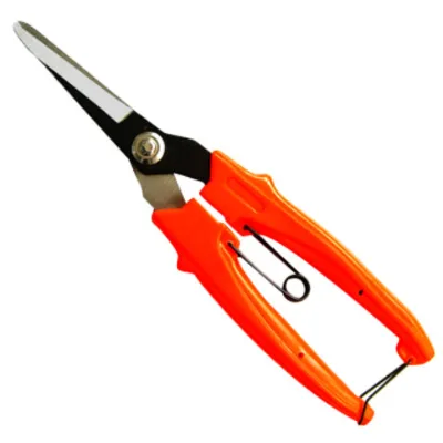 Garden Scissors with Middle Carbon Steel Blade and Black Coating