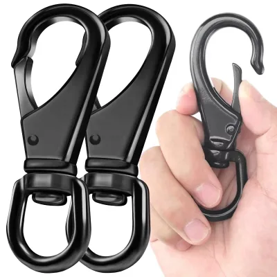Rustproof Stainless Steel Quick Link with Screw Gate for Outdoor Hiking and Pet Leash, Metal Spring Snap Hook Carabiner Clip