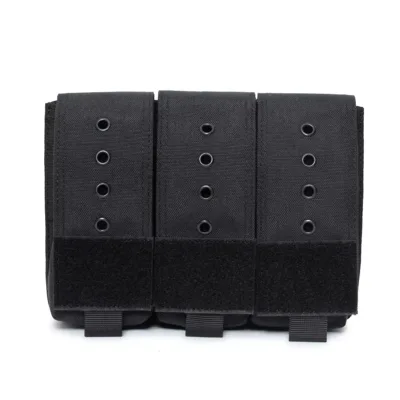 Molle Triple Mag Pouch Stack Magazine Animal Trap for 9mm/.40 Calibers S&W M&P Sig 226/229 Springfield 1911 Black Nylon
