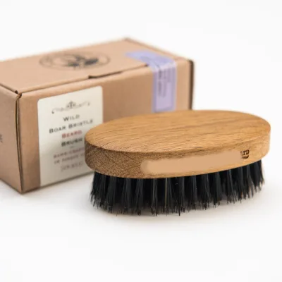 Wood Base With Groove Horse Hair Beard Brush Bamboo Beard Shaving Brush