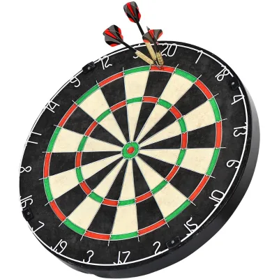 GIBBON Dartboard with Staple-Free Bullseye, Pro, Recreational, or Competition