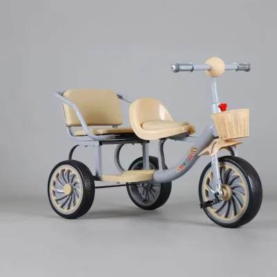 Children's Double Tricycle for 3-6 Year Old Boys and Girls - Foot Pedal Tricycle Toy for Kids