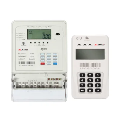 Custom DDSD2821-CT P65 Waterproof Class 1.0 Three Phase CIU AMR Prepaid Digital kWh Energy Meter with RS485 ISO9001 Certified
