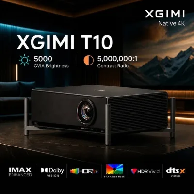 XGIMI T10 4K UHD Laser Projector 0.78 Inch DMD Chip 5000 CVIA Lumens Optical Zoom Professional Smart Home Theater Projector