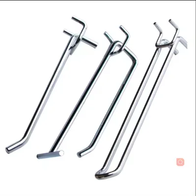 Custom Production of Supermarket Display Hook Metal Wire Display Rack Clothes Hanging Wall Hook