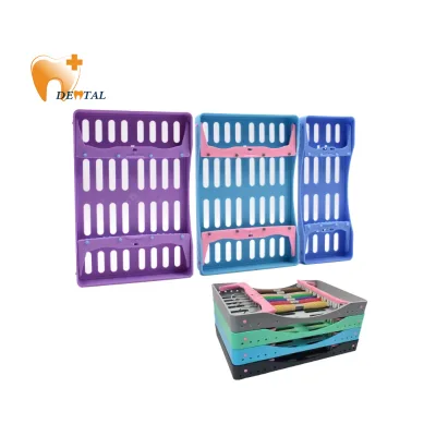 Dental Instrument Sterilization Plastic Tray Disinfection Box 135 Degree Autoclavable for 10 Instruments