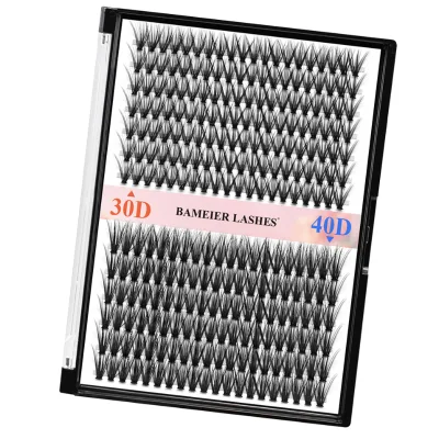 No Glue Curl Fluffy Soft Waterproof Top Rated Cluster Lashes Diy Eyelash with Custom Packaging