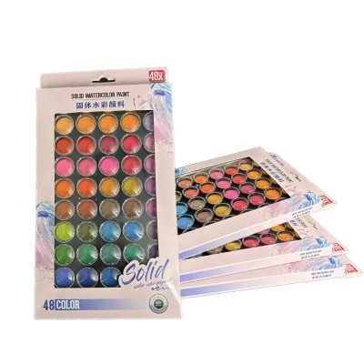 Cute Heart Shape Solid Watercolor Paint Palette Macaron Color Kids Hand Painting Kit Children Reward Small Prize