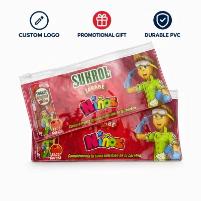 Custom Logo Printed Clear PVC Pencil Pouch Transparent Waterproof Pencil Case for Students School Stationery Storage