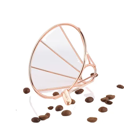 Stainless Steel Coffee Cup Holder Portable Coffee Funnel Stand Mesh Paper Drip Coffee Cup Minimalist Design