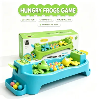 2026 New Frog Catch Beans Multiplayer Board Game Interactive Desktop Puzzle Toy Parent-Child Party Educational Reaction Training