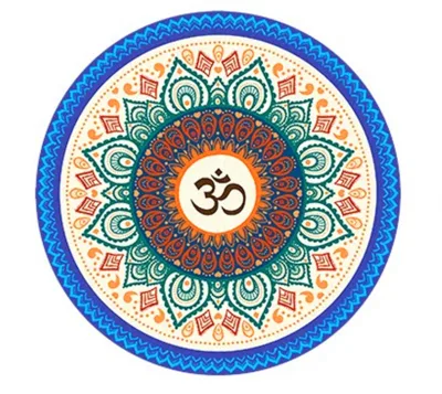 Natural Rubber Non-slip Base Foldable Round Meditation Suede Game Mats for Meditation Relaxing