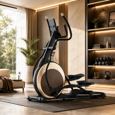 Black Walnut Elliptical Trainer Wooden Gym Equipment Private Gym Solution Factory Direct Low Cost Custom Multifunctional Fitness