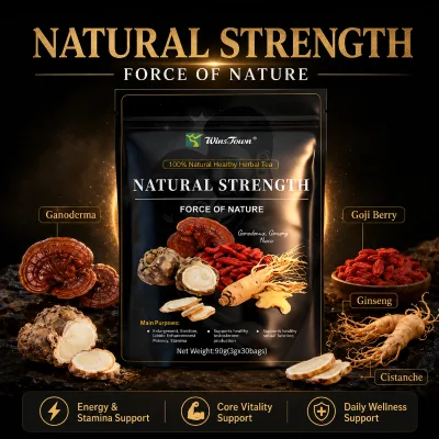 Ginseng Tea Maca Root Tea Natural Strength Herbal Tea for Men Tea Bags Private Label OEM ODM Bulk Supply Factory Supplier
