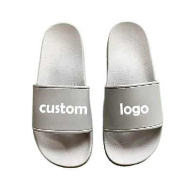 GreatShoes Custom Logo Men's Open Summer Slides-Microfiber Leather Upper Mesh/Cotton Lining Waterproof Breathable Barefoot