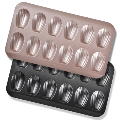 Carbon Steel Baking Pan for Cake Baking Cookies Tray for Oven 12 Cavities Nonstick Madeleine Baking Pan