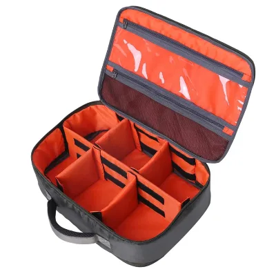 Portable Fishing Reel Bag Multi-Pockets Fishing Tackle Organizer Storage Bag
