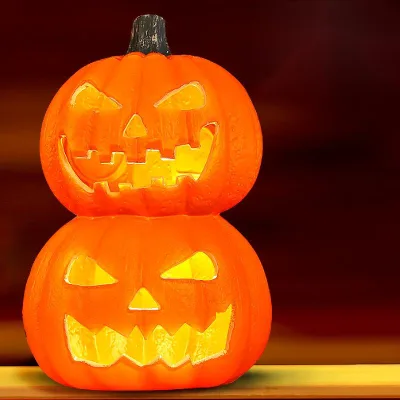 Halloween LED Pumpkin Lantern Novelty Flash Pumpkin Lantern Lamp Toy for Home Party Supplies Room Decoration Props