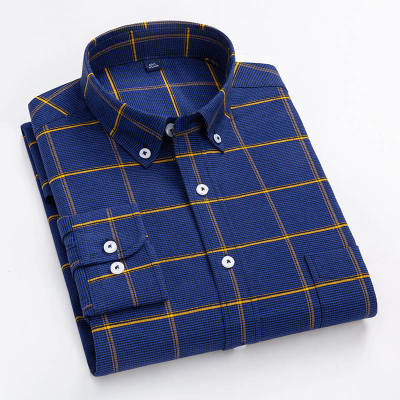 2021 New Style Business Casual Shirt Hot Sell in the World Checked Shirts