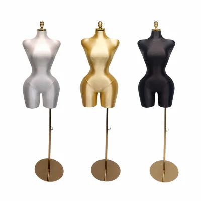 Wholesale Plastic Torso Mannequin Female Half Body Mannequin with Round Base for Store Display