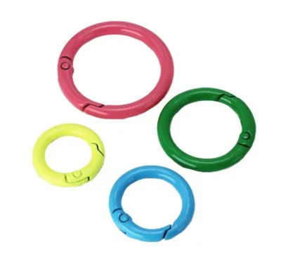20mm Round Carabiner Spring Gate O Ring Openable Key Ring Leather Bag Belt Strap Chain Buckle Snap Clasp Clip