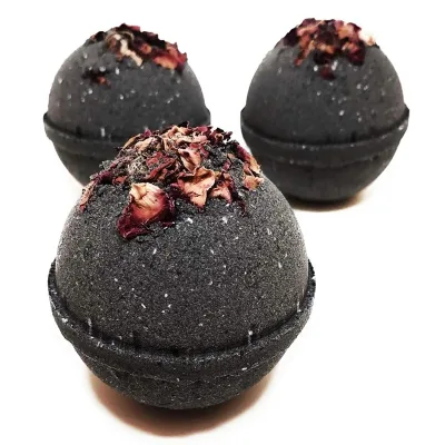 Custom 100% Natural Organic Special Black Bath Fizzies Bombs