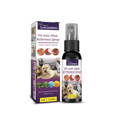 Pet Anti Chew Bitterness Spray Safe Alcohol Free Formula for Dogs and Cats 50ml