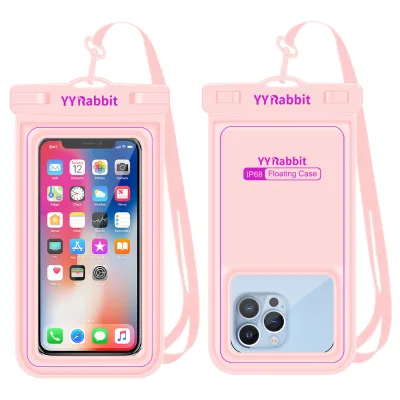 Waterproof Floating Phone Case for iPhone Detachable Lanyard Dry Bags for Beach Vacation Essentials for Mobile Phone Protection