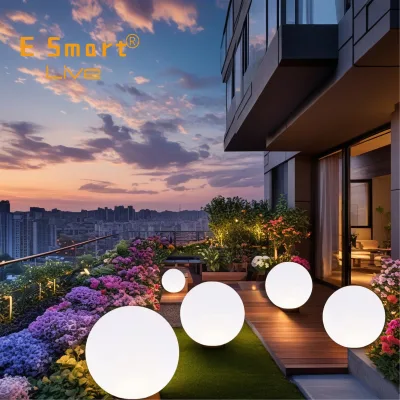 LED Plasma Ball Garden Solar Light Decorative Lamp for Swimming Pool with Floating Glow Ball for Outdoor Decorations