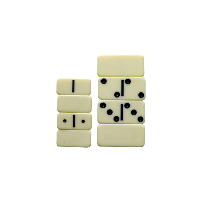 C04062 Classic Melamine Resin Domino 12 Ivory Dominoes for Party Game 28 Pieces Double Six