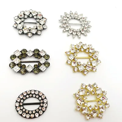 Fashion Women Decorative Crystal and Metal Shoe Buckles for Shoes