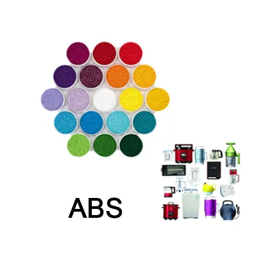 ABS Plastic Masterbatch in Assorted Colors Red Yellow Orange Green Blue Purple White with Black